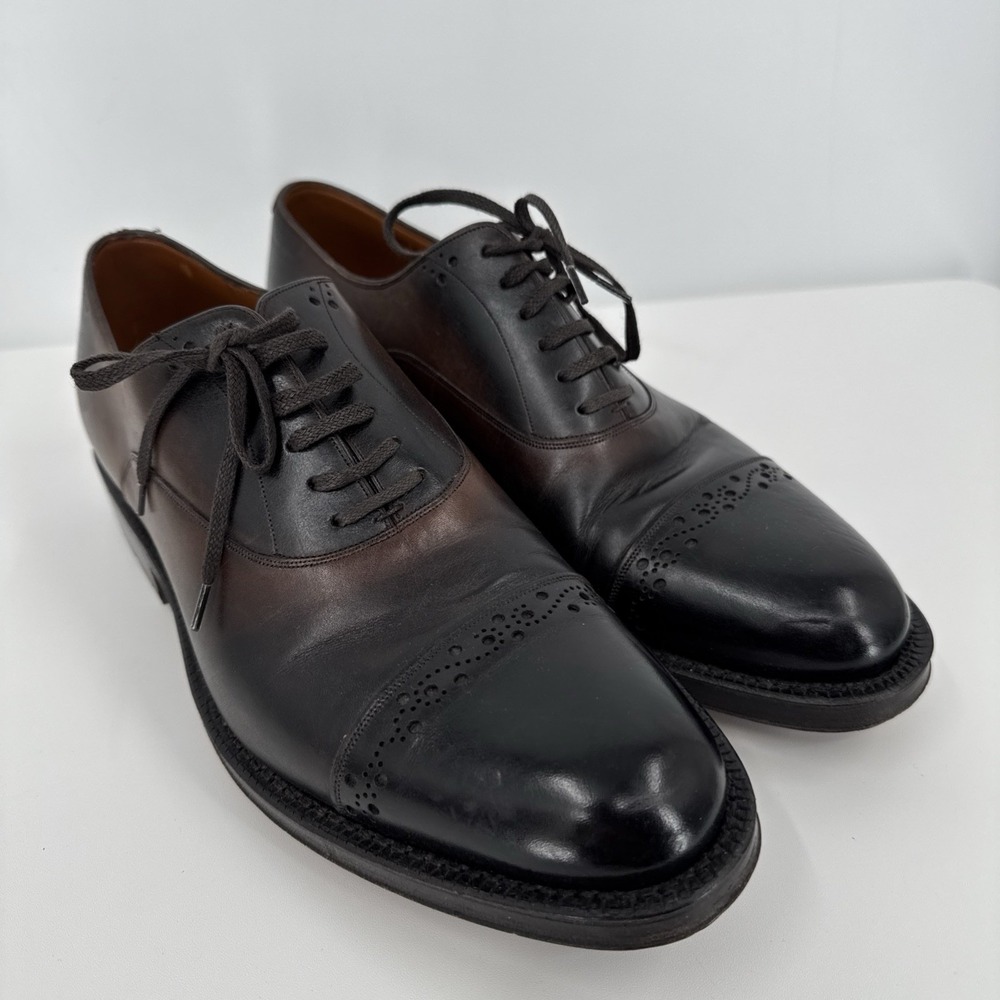 Bally Of Switzerland Injected-Sole Oxford US 7D Dark Brown Leather Cap Toe - Picture 11 of 11